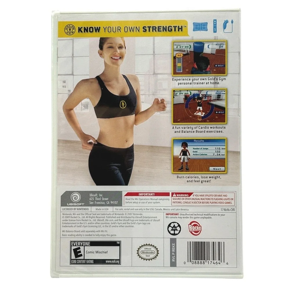 Golds Gym Cardio Workout Nintendo Wii New Sealed Balance Board Compatible 2009